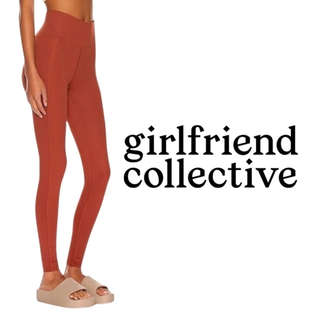 Girlfriend Collective Compressive High Rise 7/8 Leggings Sedona Orange - Size M